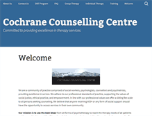 Tablet Screenshot of cochranecounsellingcentre.com